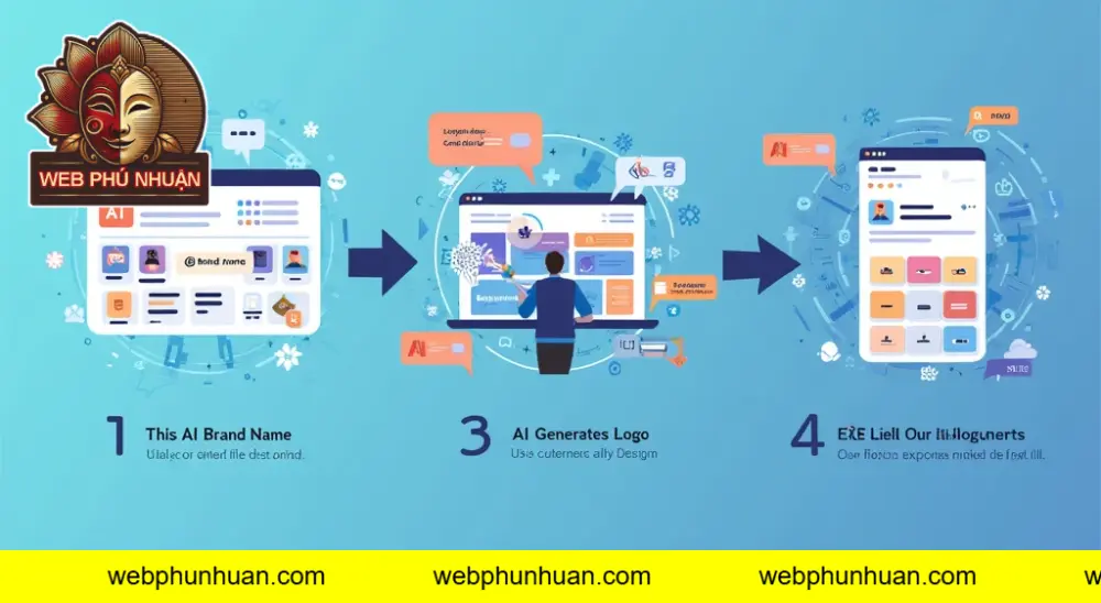 Quy trình thiết kế logo bằng AI tại WebPhuNhuan