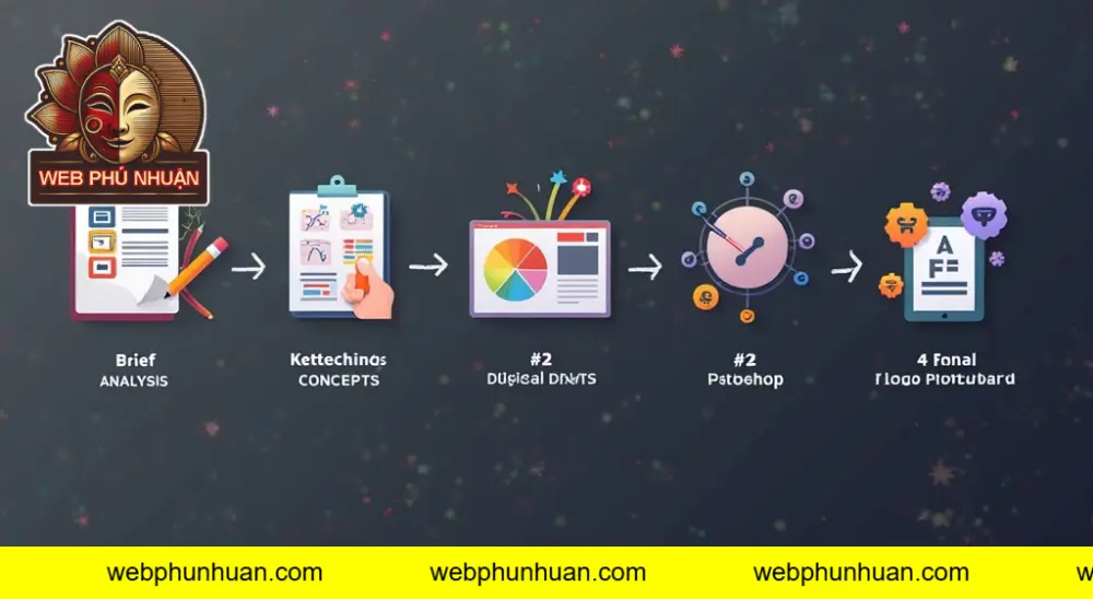 Quy trình thiết kế logo Figma / Photoshop tại WebPhuNhuan